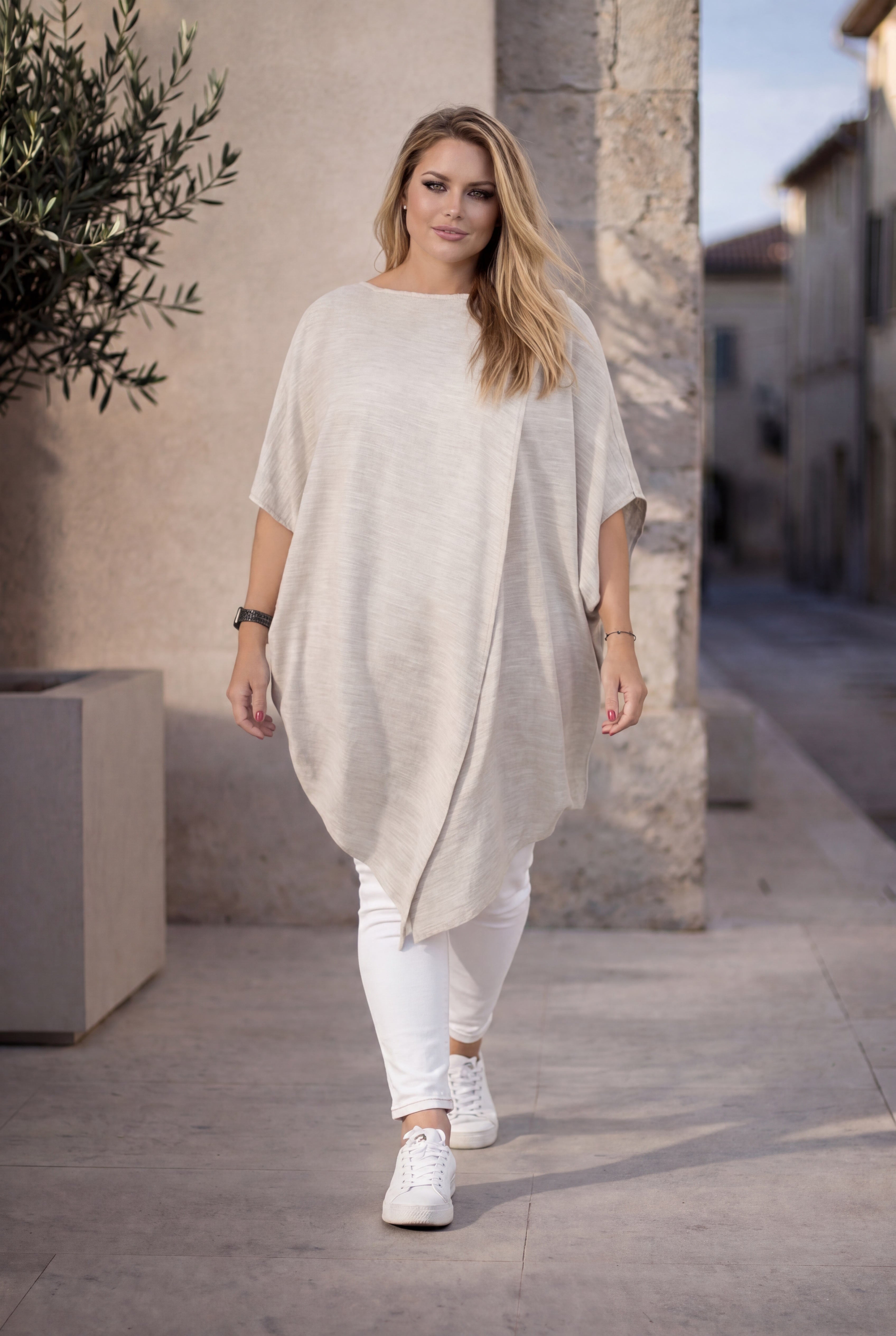 linen-top-for-woman-pluse-size #natural