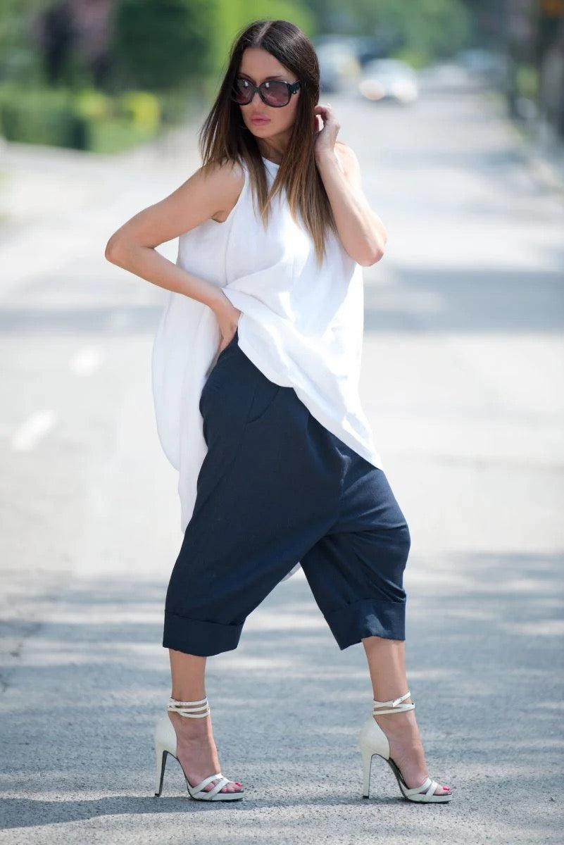 Linen Asymmetric Tunic - Sharon