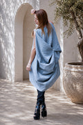 Linen loose fit top #grey