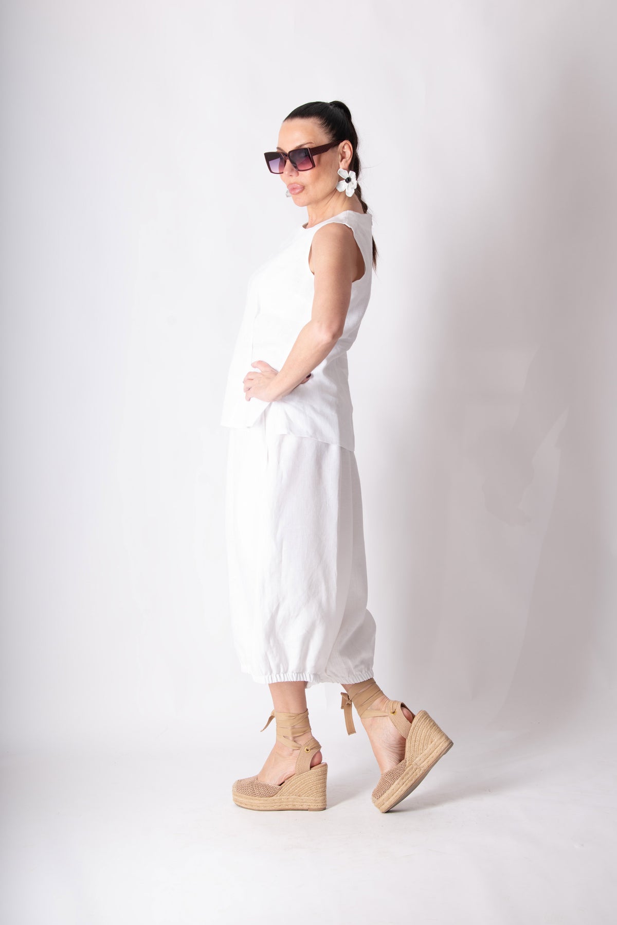 Linen Wide Pants - Natal