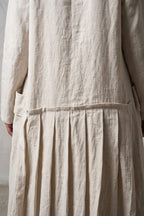 linen long natural vest blazer