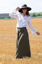 linen shirt #white