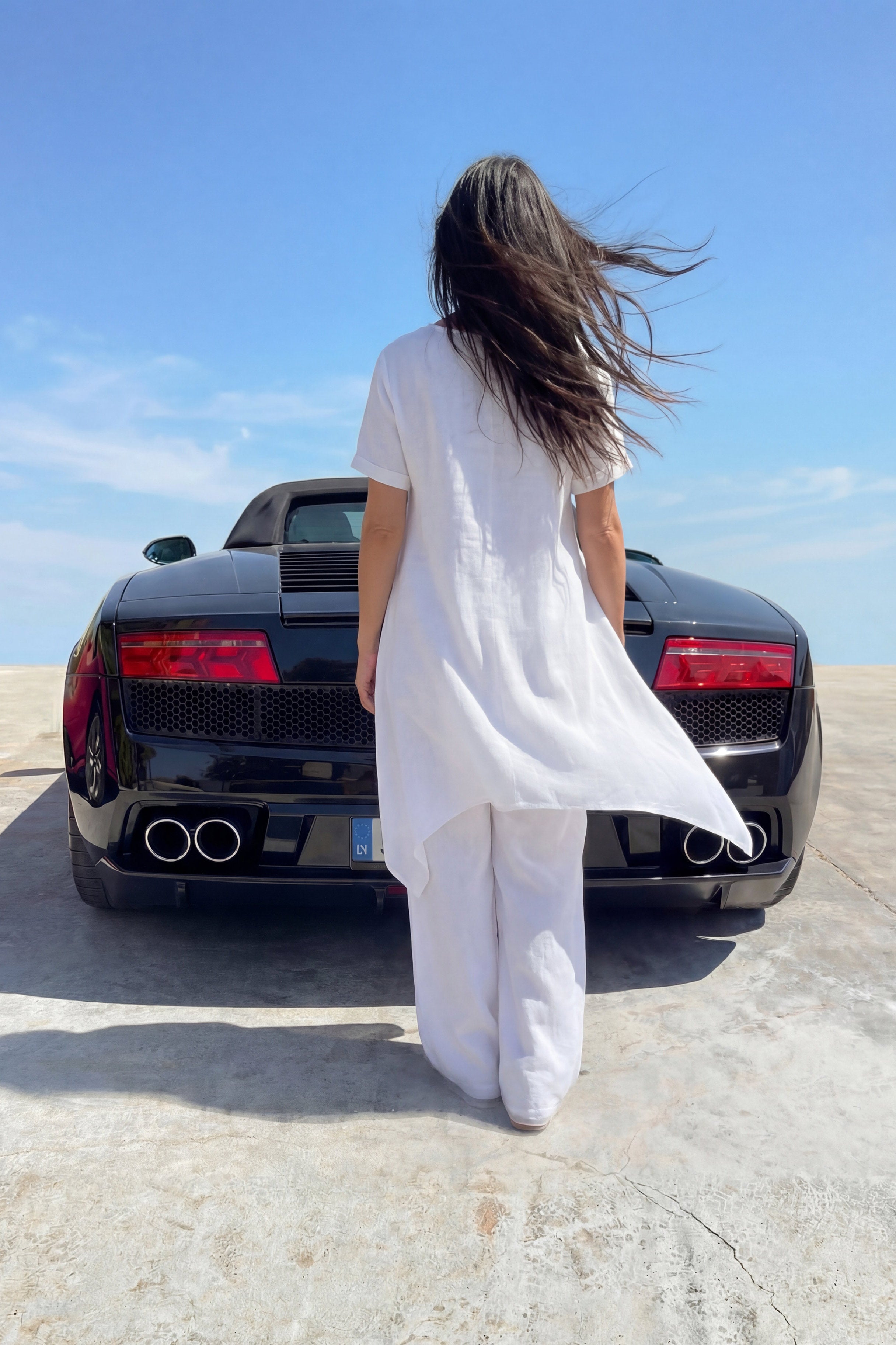White linen top