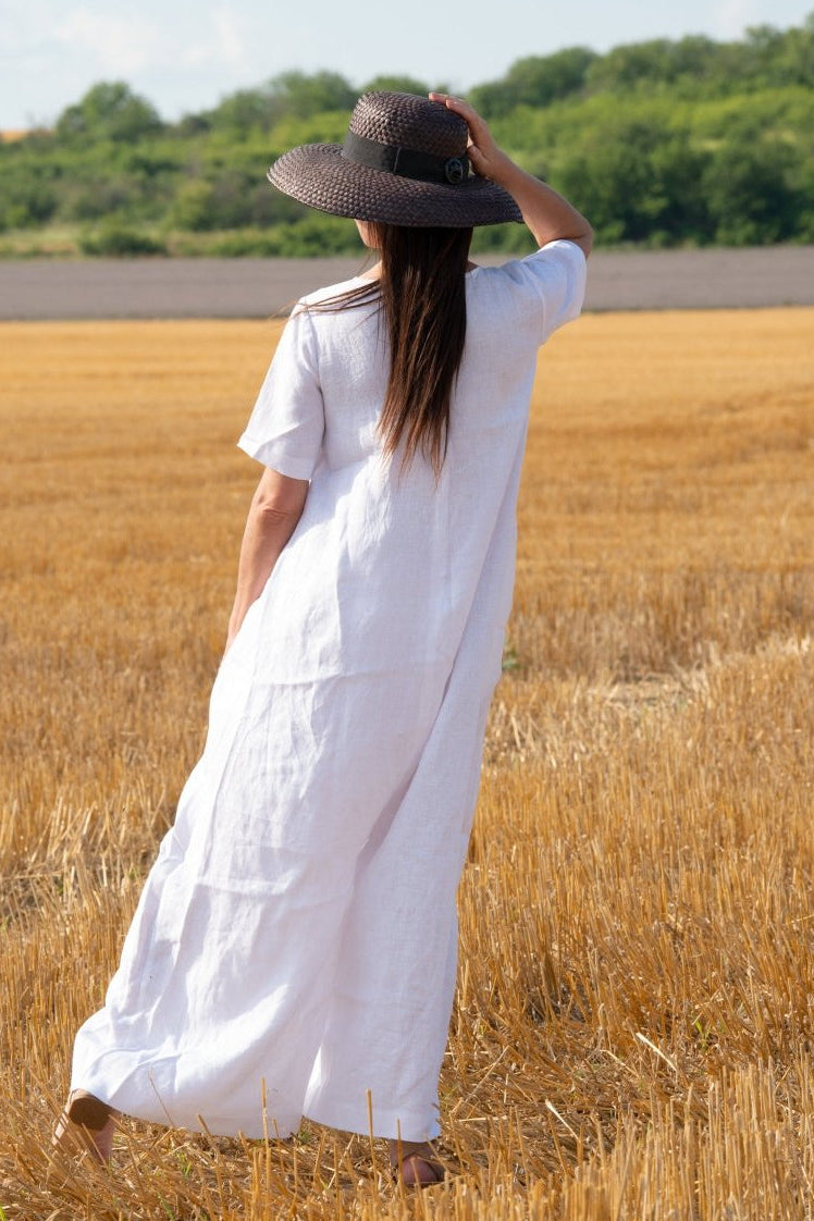 Linen Wide Jumpsuit VALENTIN - EUG Fashion