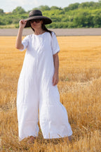 Linen Wide Jumpsuit VALENTIN - EUG Fashion