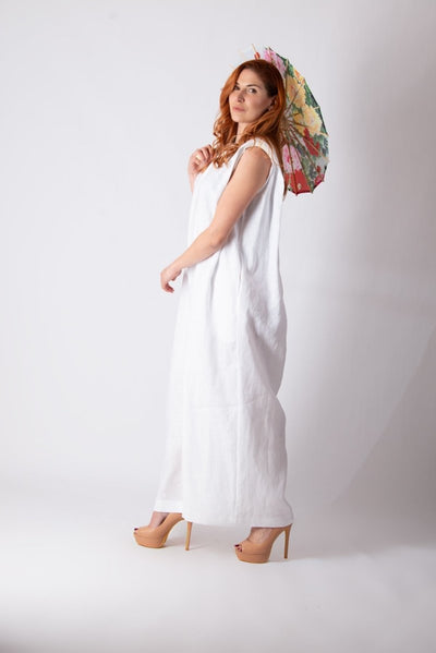 Linen Wide Jumpsuit Viral - EUG Fashion EugFashion 