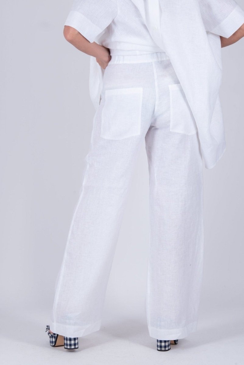 Linen Wide leg Pants AGNES - EUG Fashion