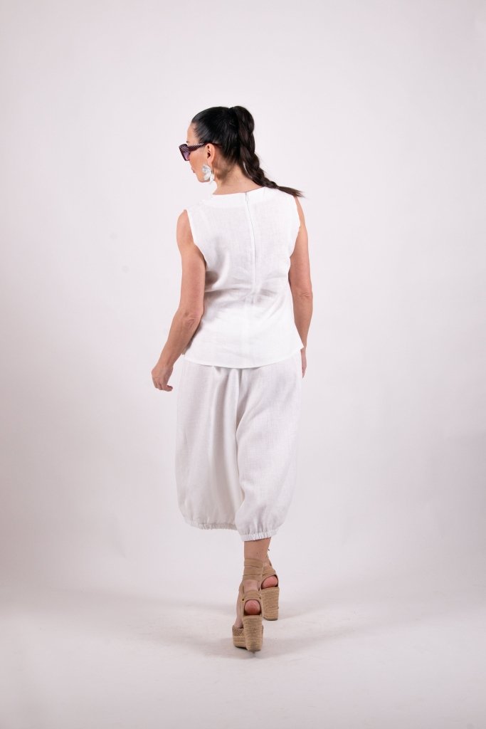 Linen Wide Pants NATAL - EUG Fashion