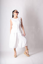 Linen Wide Pants NATAL - EUG Fashion