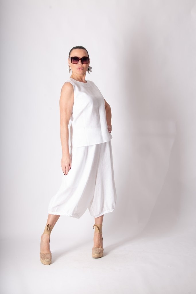Linen Wide Pants NATAL - EUG Fashion