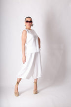 Linen Wide Pants NATAL - EUG Fashion
