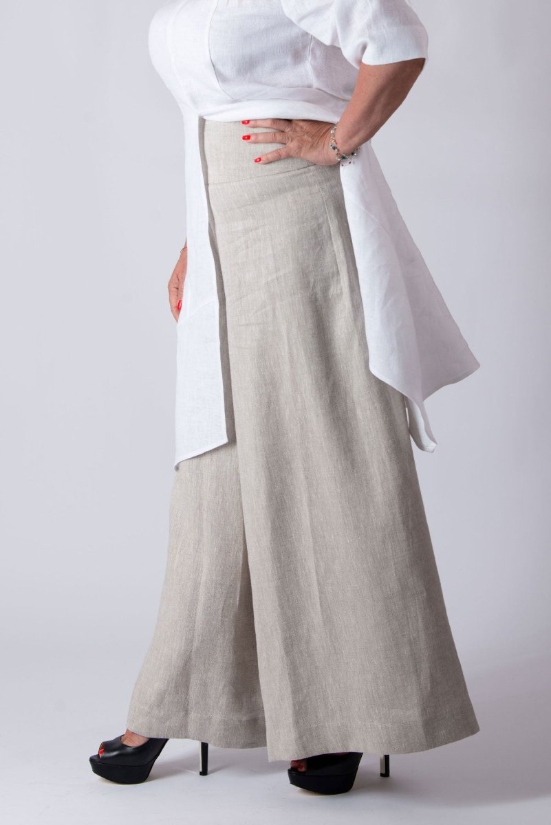 Linen Wide Pants PAMELA - EUG Fashion EugFashion 