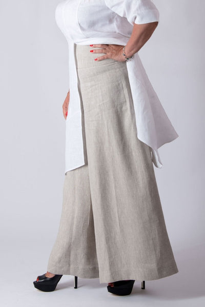 Linen Wide Pants PAMELA - EUG Fashion EugFashion 