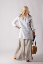 Linen Wide Pants PAMELA - EUG FASHION