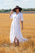 Linen Wrap Dress VERONA - EUG Fashion
