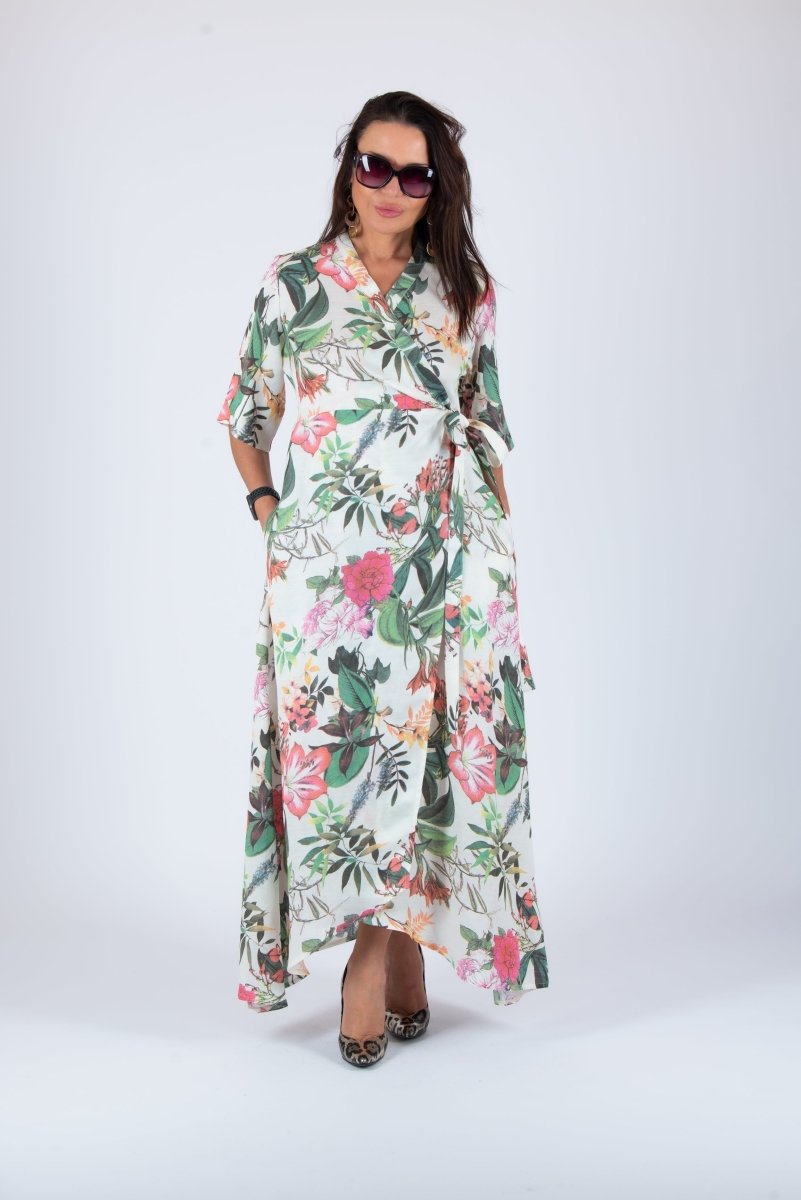 Linen Wrap Dress VERONA SALE - EUG Fashion EugFashion 