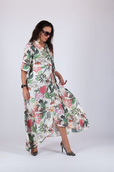 Linen Wrap Dress VERONA SALE - EUG Fashion EugFashion 