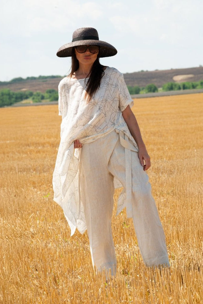 Linen Wrap Pants NASY - EUG Fashion