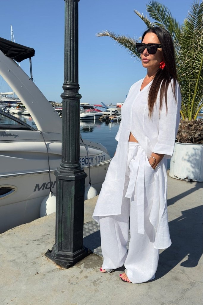 Linen Wrap Pants NASY - EUG Fashion