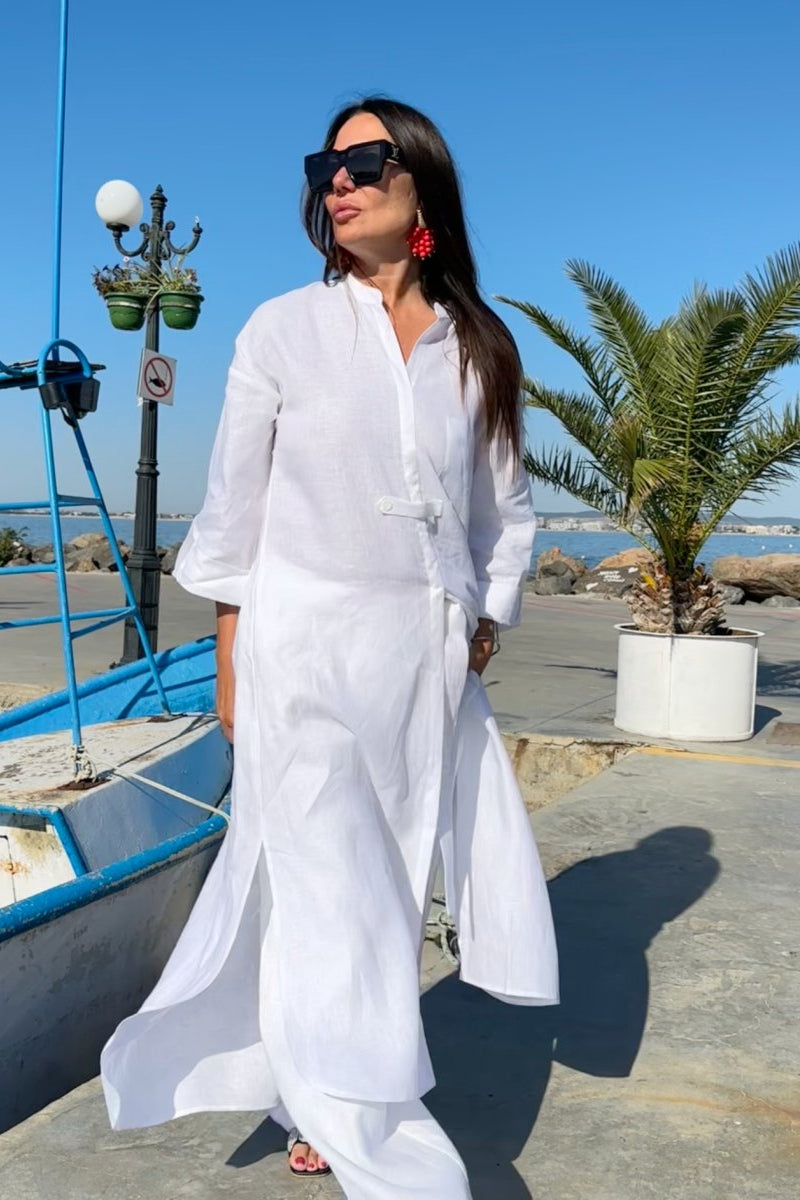 Linen Wrap Pants NASY - EUG Fashion