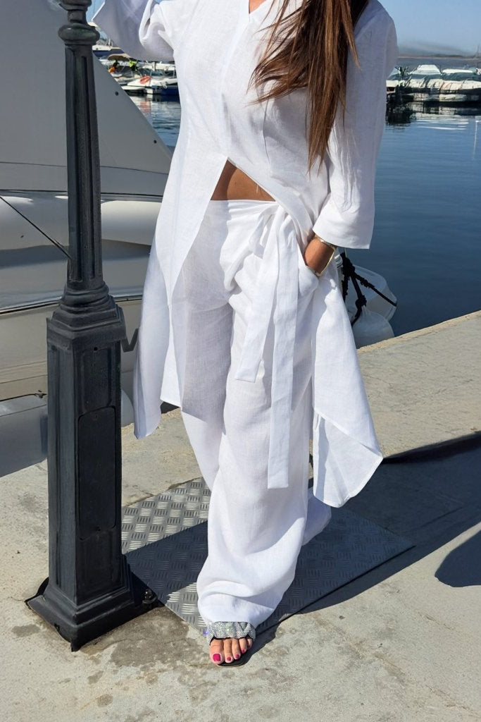 Linen Wrap Pants NASY - EUG Fashion