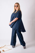 linen a line top nikiti - EUG fashion #dark-blue