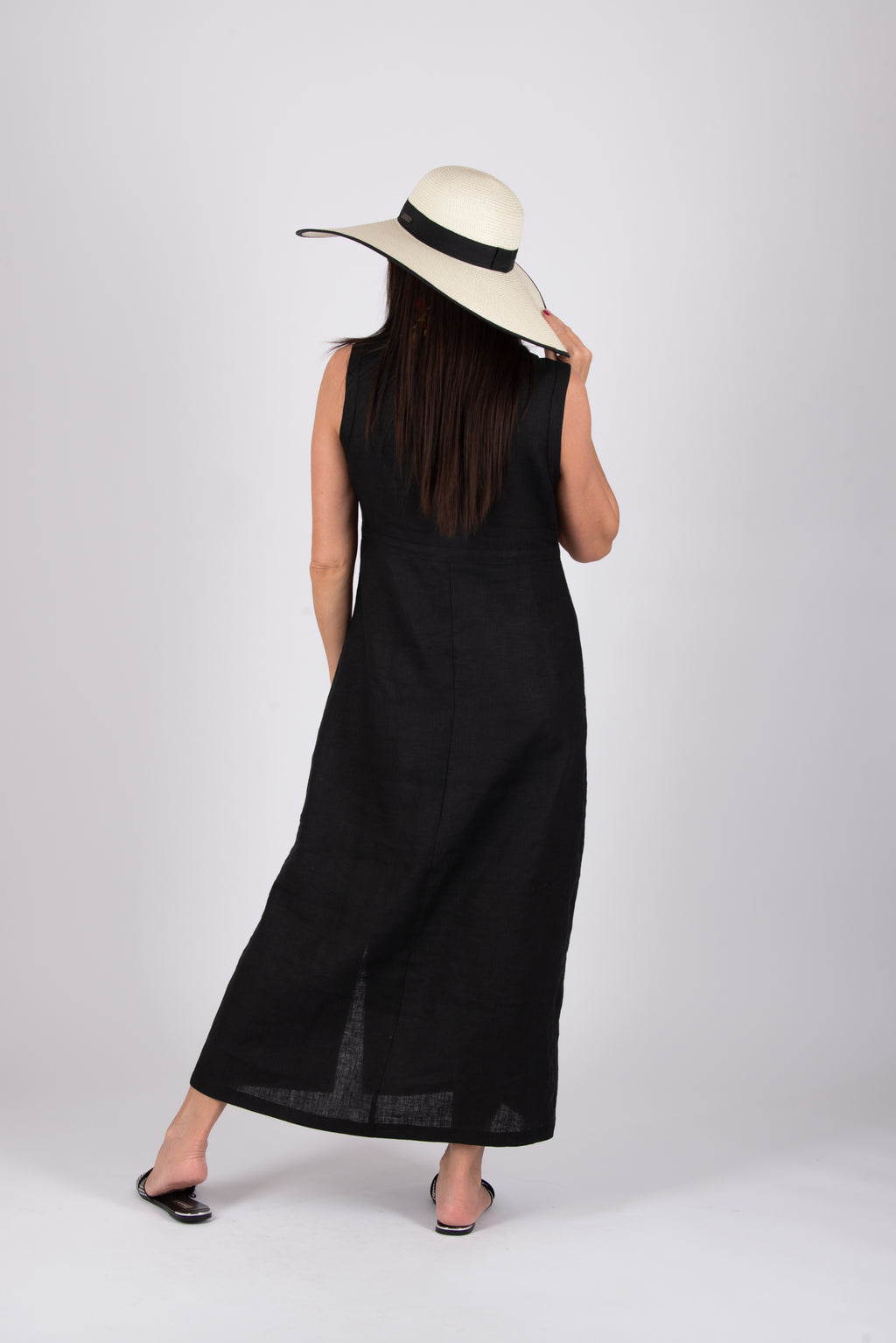 linen_black_dress EUG fashion