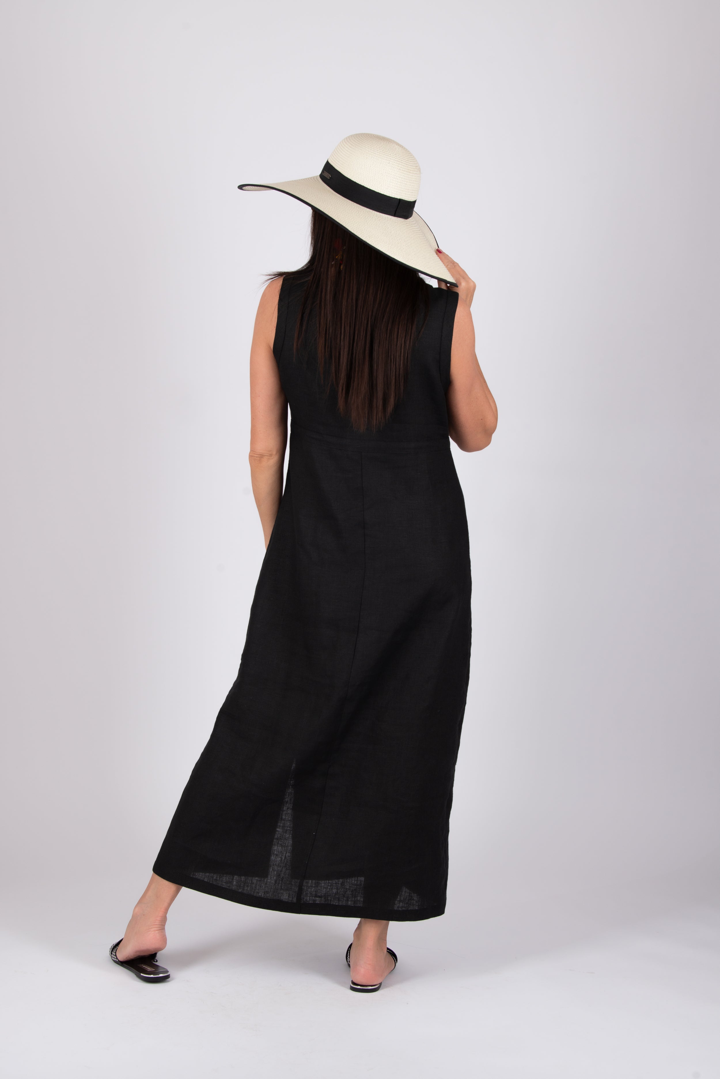 linen_black_dress EUG fashion