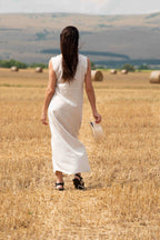 linen elegant woman dress - eug fashion #natural