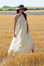 Linen One-Shoulder Dress - Tiffany