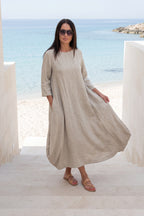 wide linen dress - EUG fashion #natural