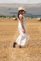 linen elegant woman dress - eug fashion #natural
