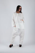 linen loose fit harem set for woman