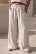 linen pants with elastic waist