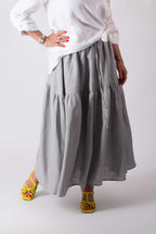 Linen Flounces Skirt - EUGF