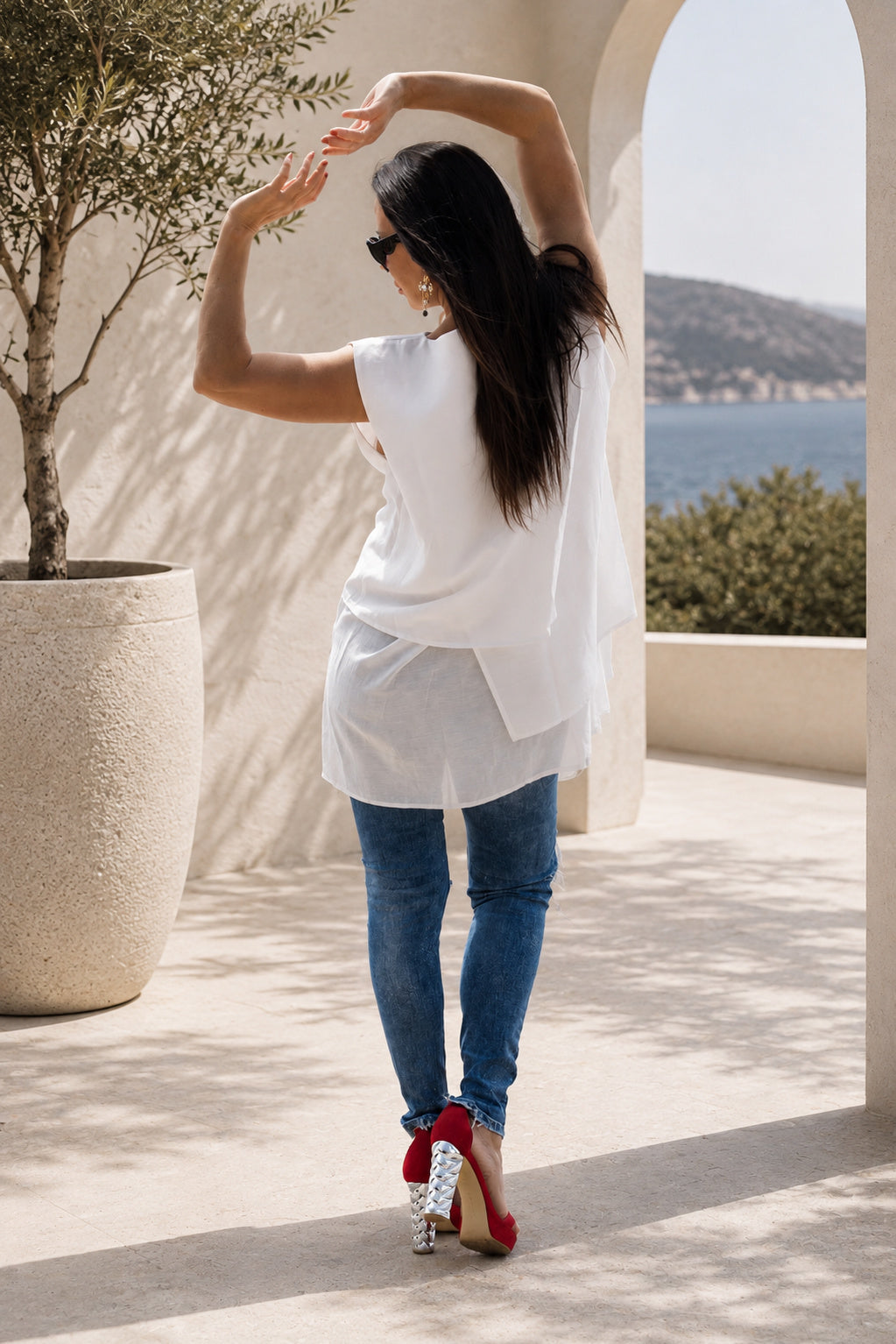 linen top #off-white