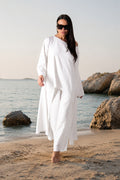 Linen 2 pcs set pants and top  Eug fashion #white