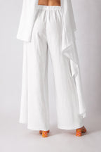 Linen white pants #white
