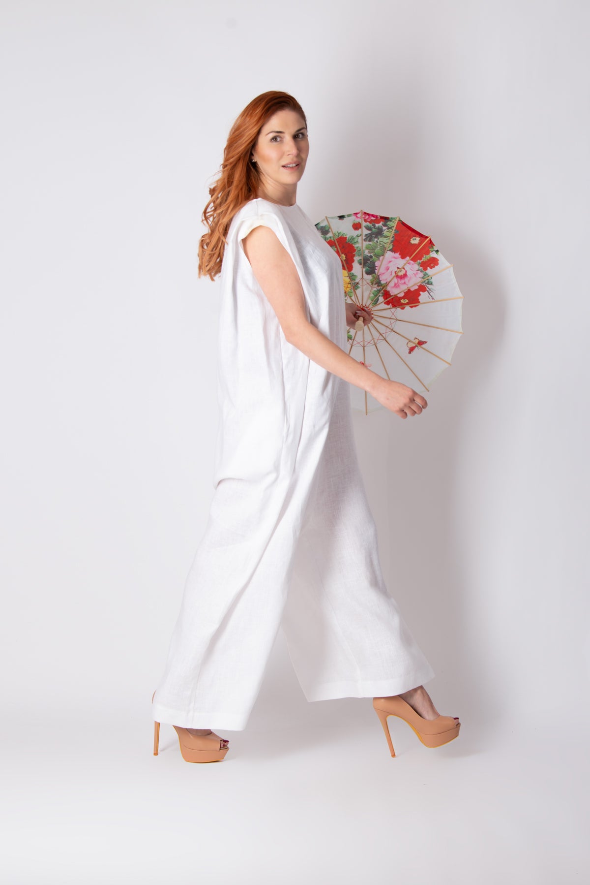 Linen Wide Jumpsuit Viral EugFashion 