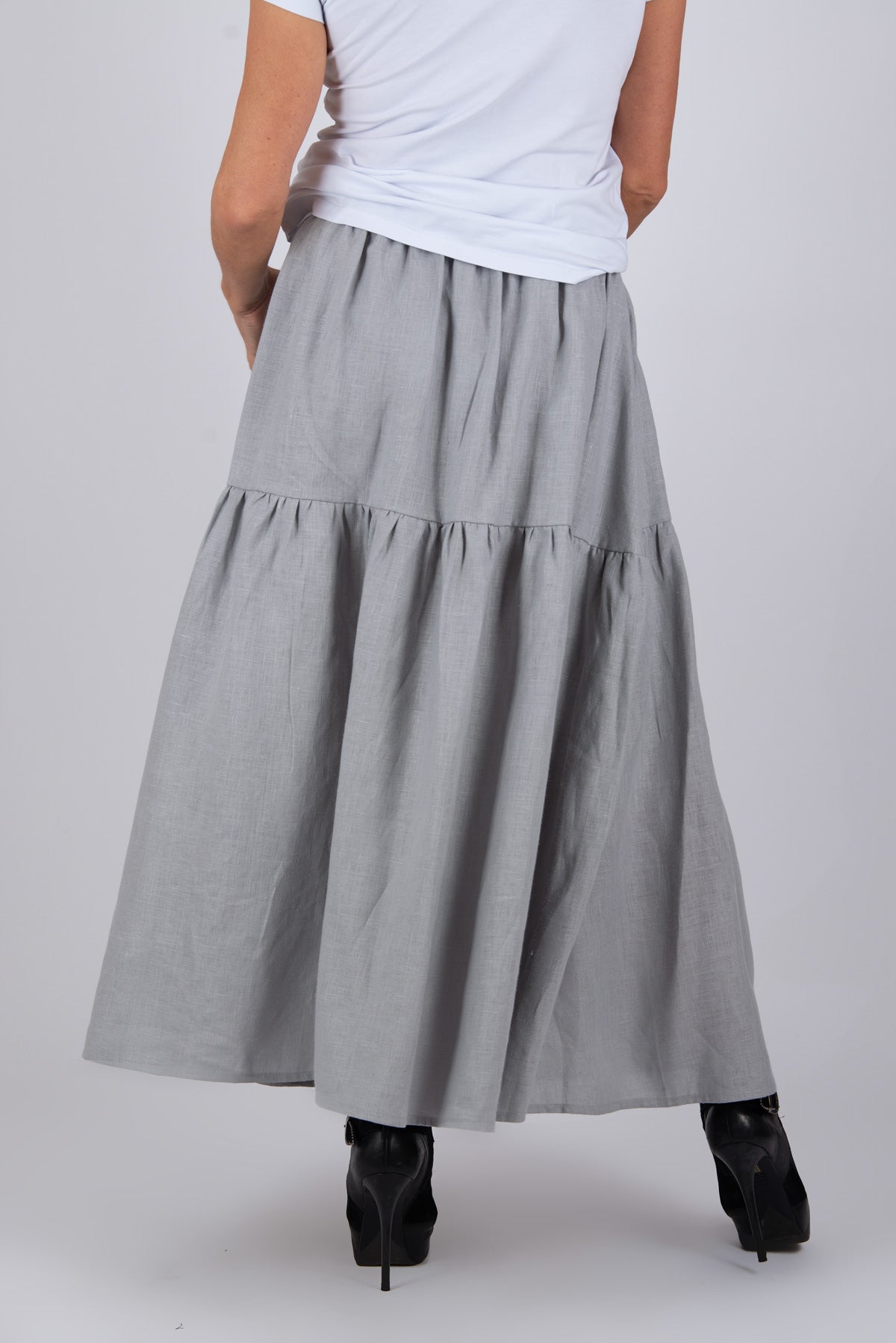 Linen Flounces Skirt - EUGF