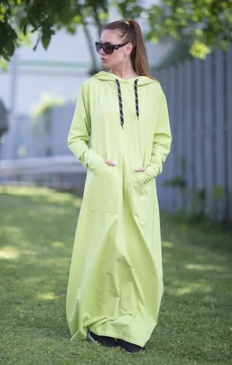 Long Hooded Women Dress BORISA - EUG Fashion EugFashion 