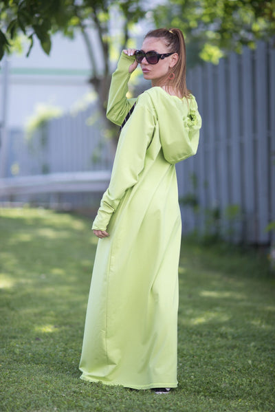 Long Hooded Women Dress BORISA - EUG FASHION EugFashion 