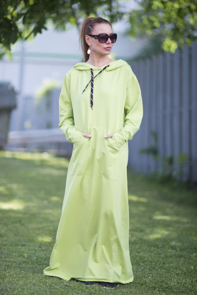 Long Hooded Women Dress BORISA - EUG FASHION EugFashion 