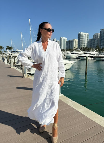 Long linen dress ENAS - EUG Fashion EugFashion 