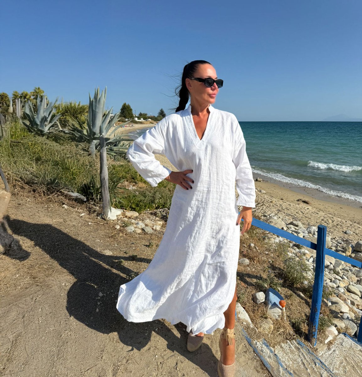Long linen dress ENAS - EUG Fashion EugFashion 