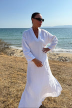 Long linen dress ENAS - EUG Fashion