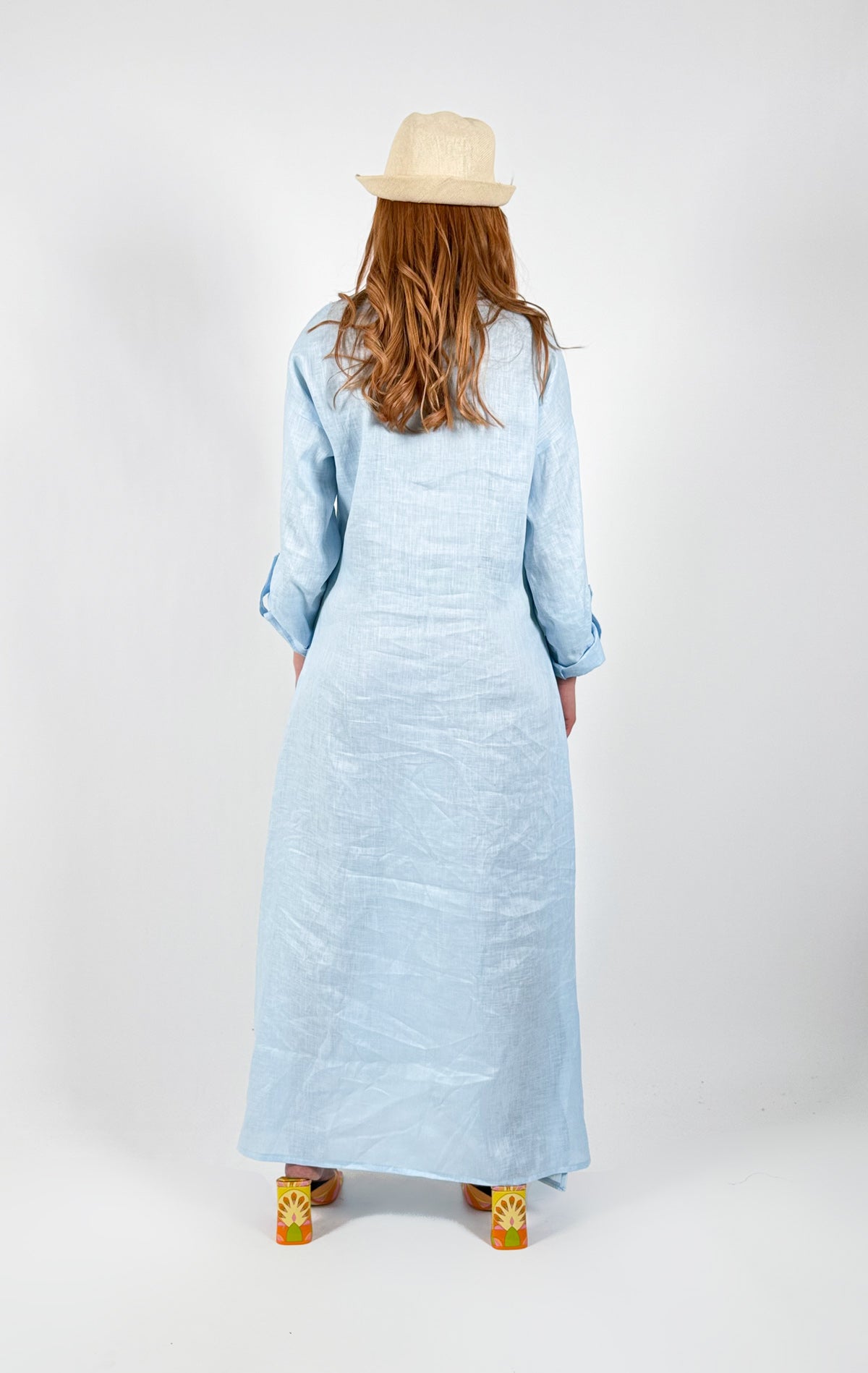 Long Linen Dress ENAS - EUG FASHION EugFashion 