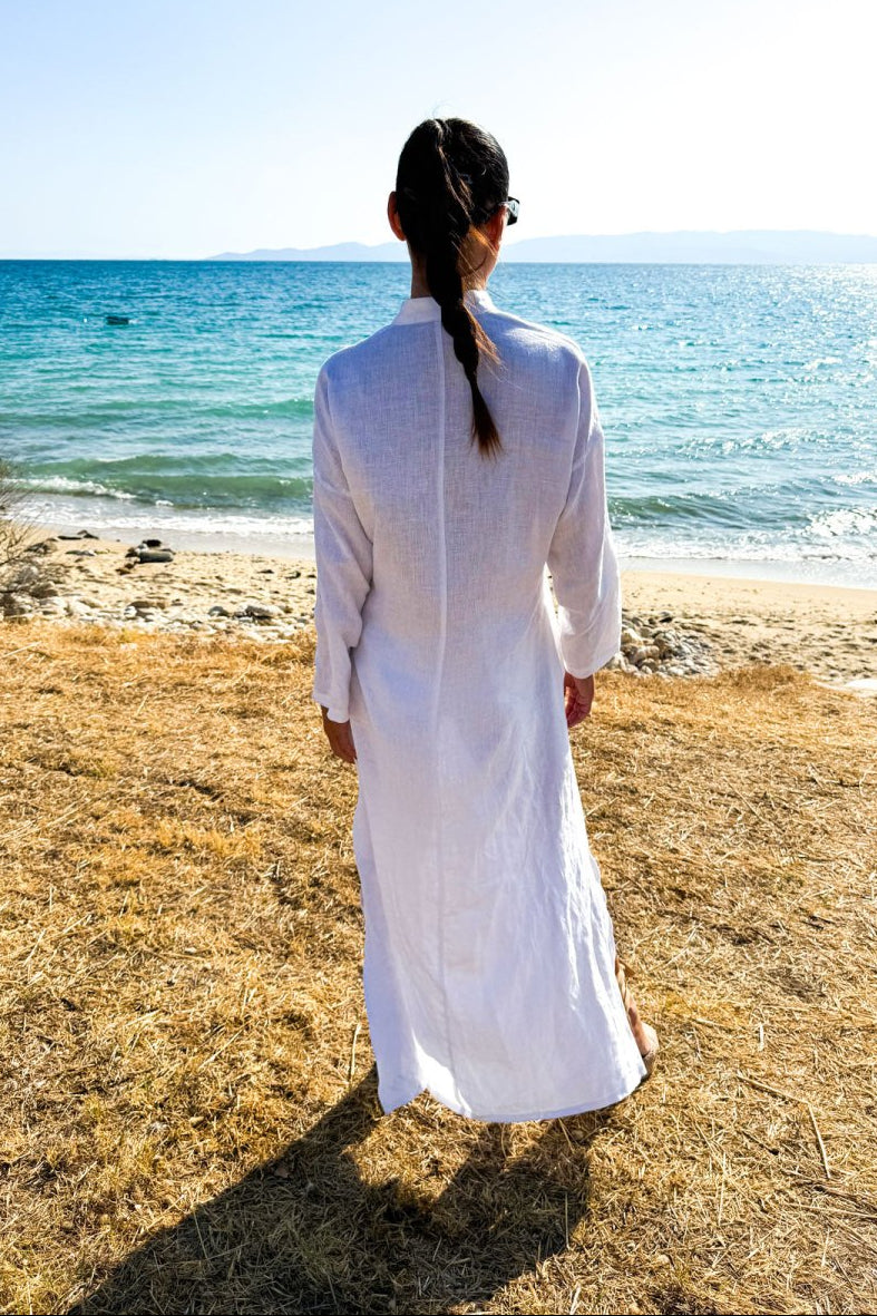 Long linen dress ENAS - EUG Fashion