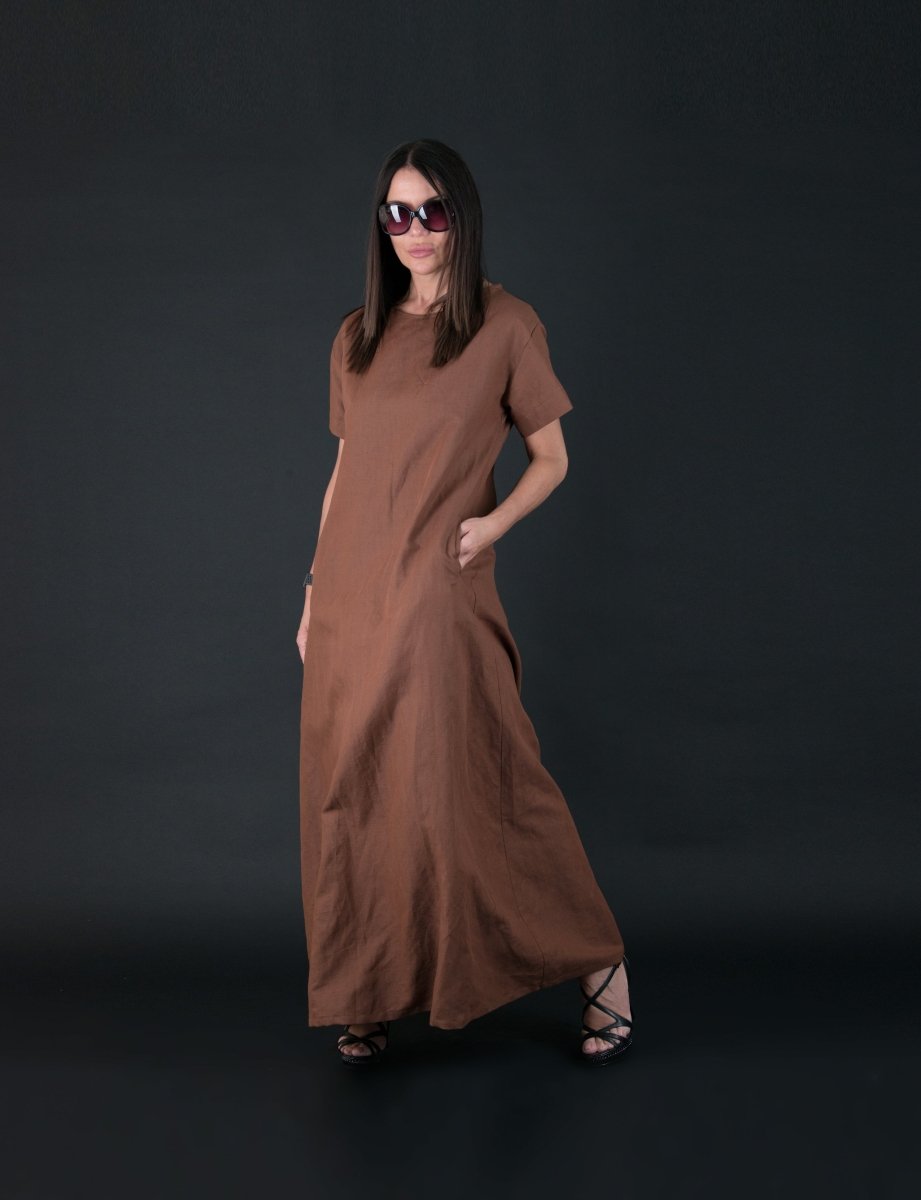 Long Linen summer Dress RENEE - EUG Fashion