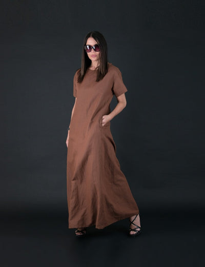 Long Linen summer Dress RENEE - EUG Fashion EugFashion 